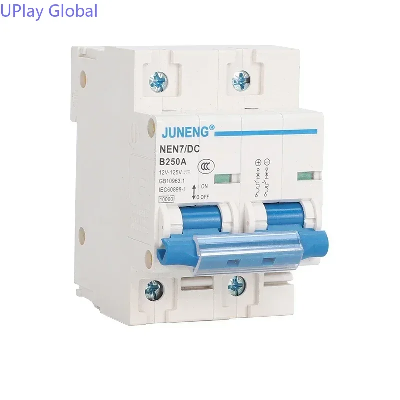 DC Circuit Breaker 1P 2P 12V24V48V60V120V Air Switch 63A 80A 100A 125A 150A 200A 250A Solar Battery Circuit Breaker