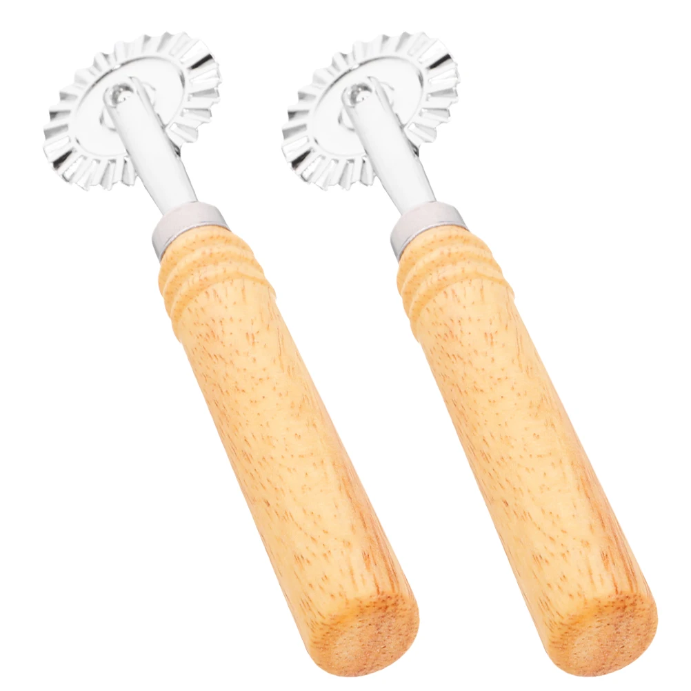 

2 Pcs Baking Rolling Pin Wood Alloy Long H Cookie Maker Pizza Blistering Roller Fettuccine Pasta Kitchen Tool