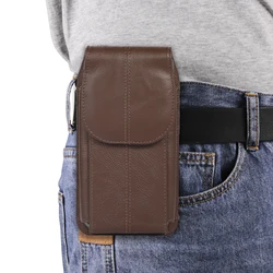 Leather Men Waist Bag Belt Clip Phone Case For Samsung S24 S23 Ultra S22 Plus S21 FE,Galaxy A13 A14 A15 A54 A55 5G Holster Pouch