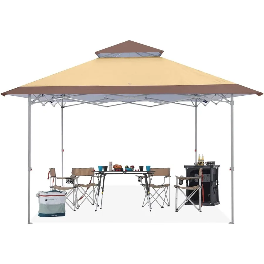 

13x13 Pop Up Canopy Base on 10x10 Canopy Frame with Double Ventilated Top for Outdoor Events Provides Enhanced Stability and Ai
