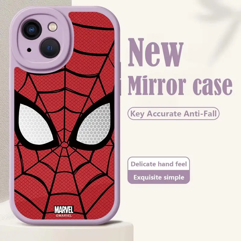 Marvel Sipider Man Logo Phone Case for iPhone 15 13 Pro XR 14ProMax 15 Plus SE 12 Mini 8 7 XS Max 11 Soft Luxury Cover