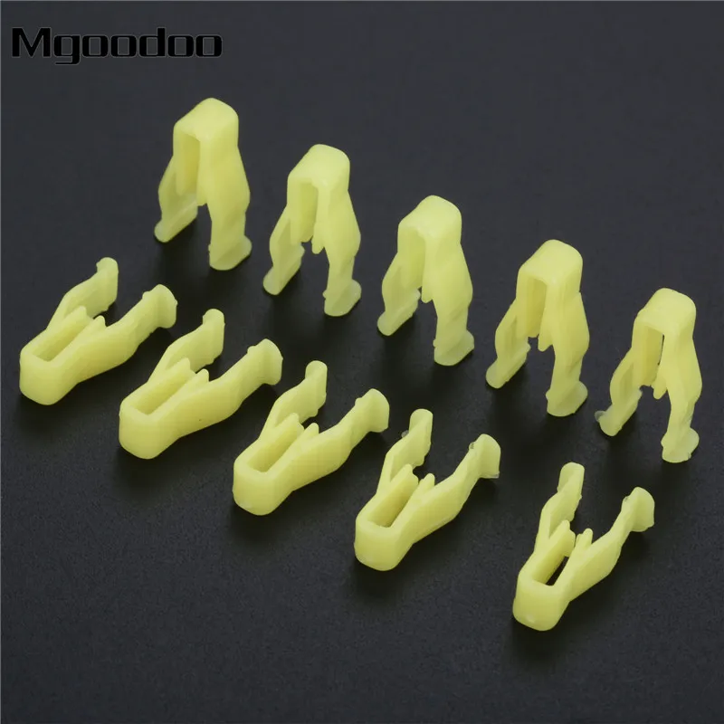 

Mgoodoo 50Pcs Auto Fastener Vehicle Car Bumper Clips Control Panel Dashboard CD Player Clips Universal HE08 Yellow