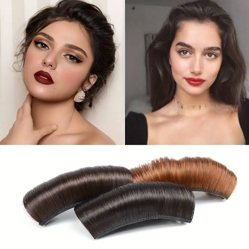 

Synthetic Black Brown Hair Fluffy Pad With Comb Short Hair Extensions DIY Tool Hair Accessories Adding Extra Hair Volume