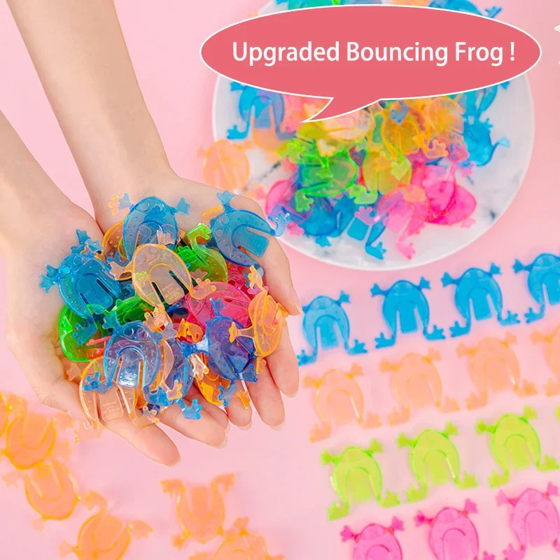 20 Pcs Jumping Frog Bounce Fidget Toys Antistress Relieve Family Game Kids Birthday Party Novelty Toys for Children Boy Gifts