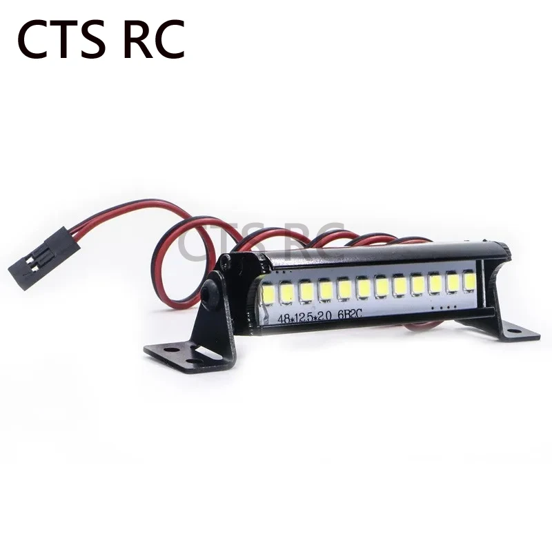 RC Mobil Universal 54Mm 12LED Lampu Depan Bumper Lampu Atap untuk 1/10 RC Crawler Axial Capra SCX10 II 90046 RGT EX86100 TRX6 TR