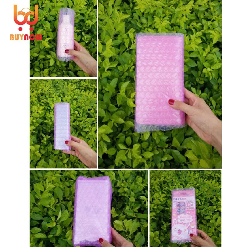 Pink Bubble Film Roll Bag Foam Paper Roll Packaging Express Gift Packaging Thickened Anti Shock Pad 20cm 30cm 40cm 50cm Width