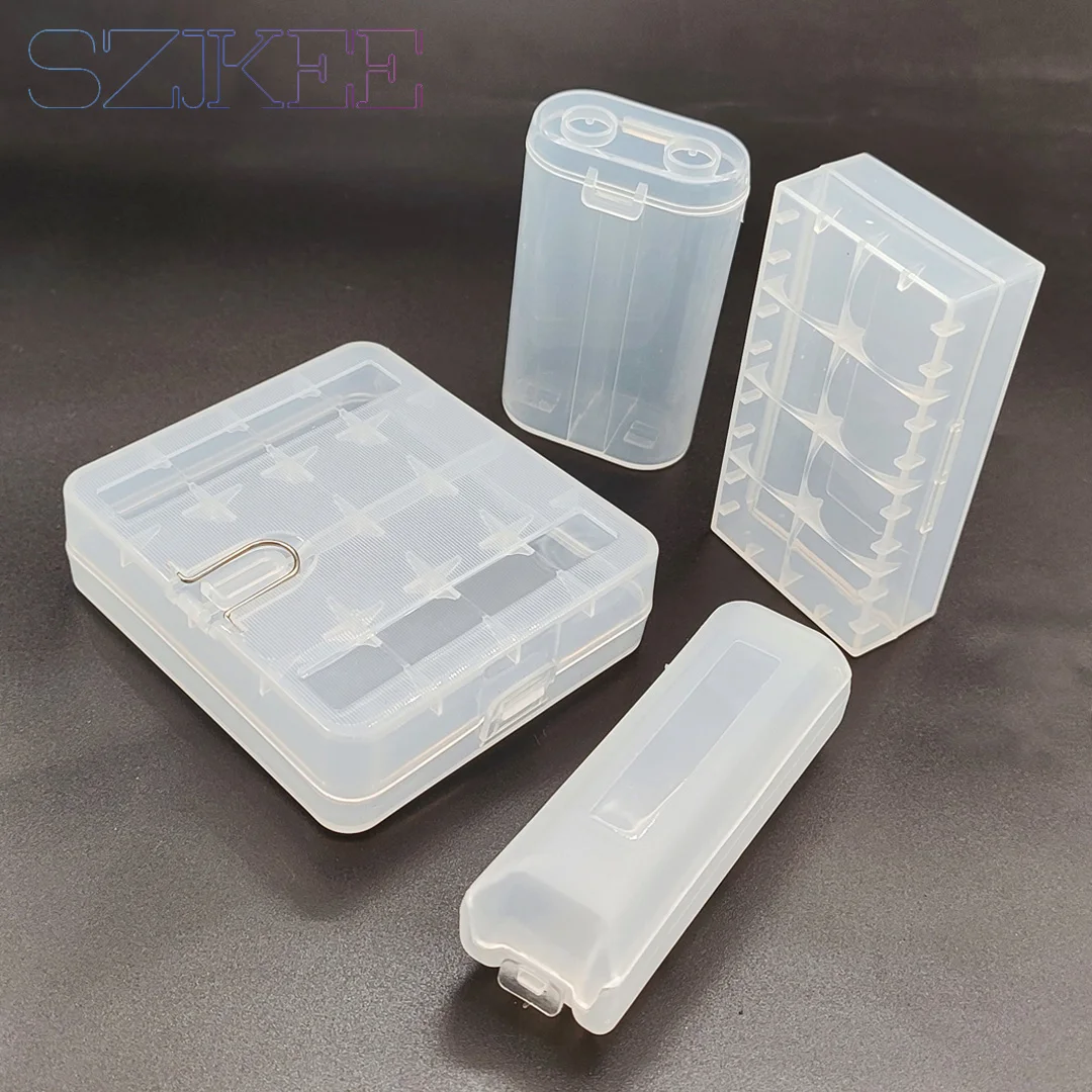 18650 Battery Storage Box 18650 Hard Case Holder Rechargeable Battery Power Bank Plastic Case Transparent