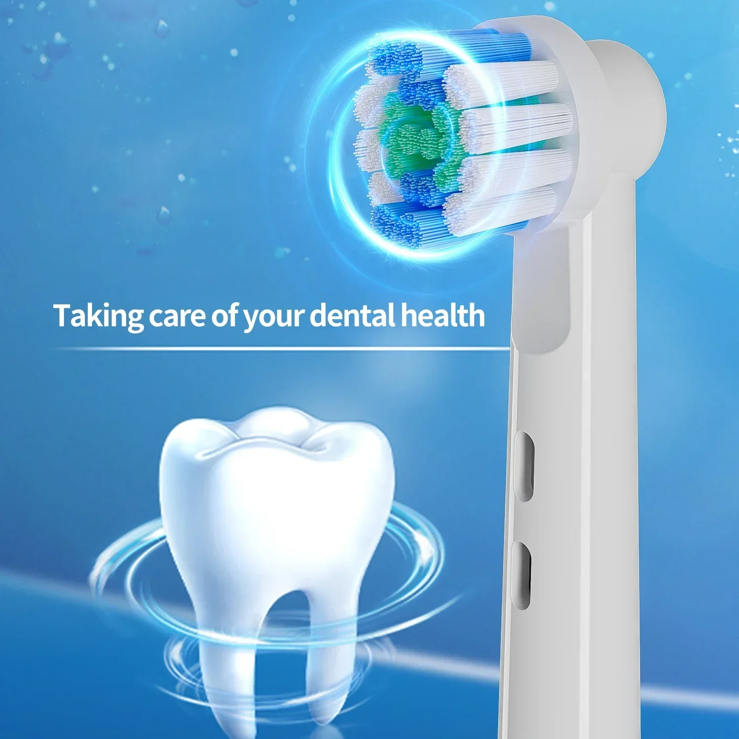 Electric Toothbrush Rotating Round Head 3 Modes USB Fast Rechargeable Adult Soft Bristled 8 Replaceable Brush Head