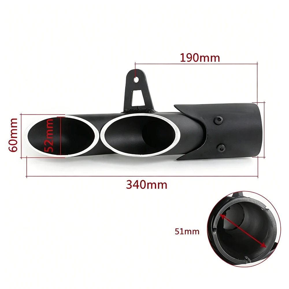 Professional Universal 51mm Motorcycle Exhaust Muffler Pipe Slip - On For R1 R6 R15 FZ1 MT09 R6 Z900 zx6r cbr500r gsxr1000r