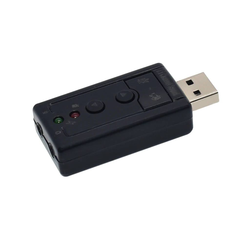 External USB AUDIO SOUND CARD ADAPTER VIRTUAL 7.1 ch USB 2.0 Mic Speaker Audio Headset Microphone 3.5mm Jack Converter WAVGAT