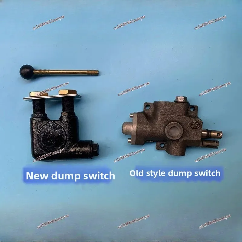 Motorcycle garbage truck tricycle. Self-unloading hydraulic lift switch. Dump truck modified hydraulic device