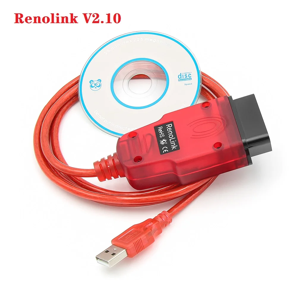 Renolink V2.10 OBD2 ECU Programmer Tool Key Coding ECM Reno Link for Renault OBDII Car Diagnostic Tool