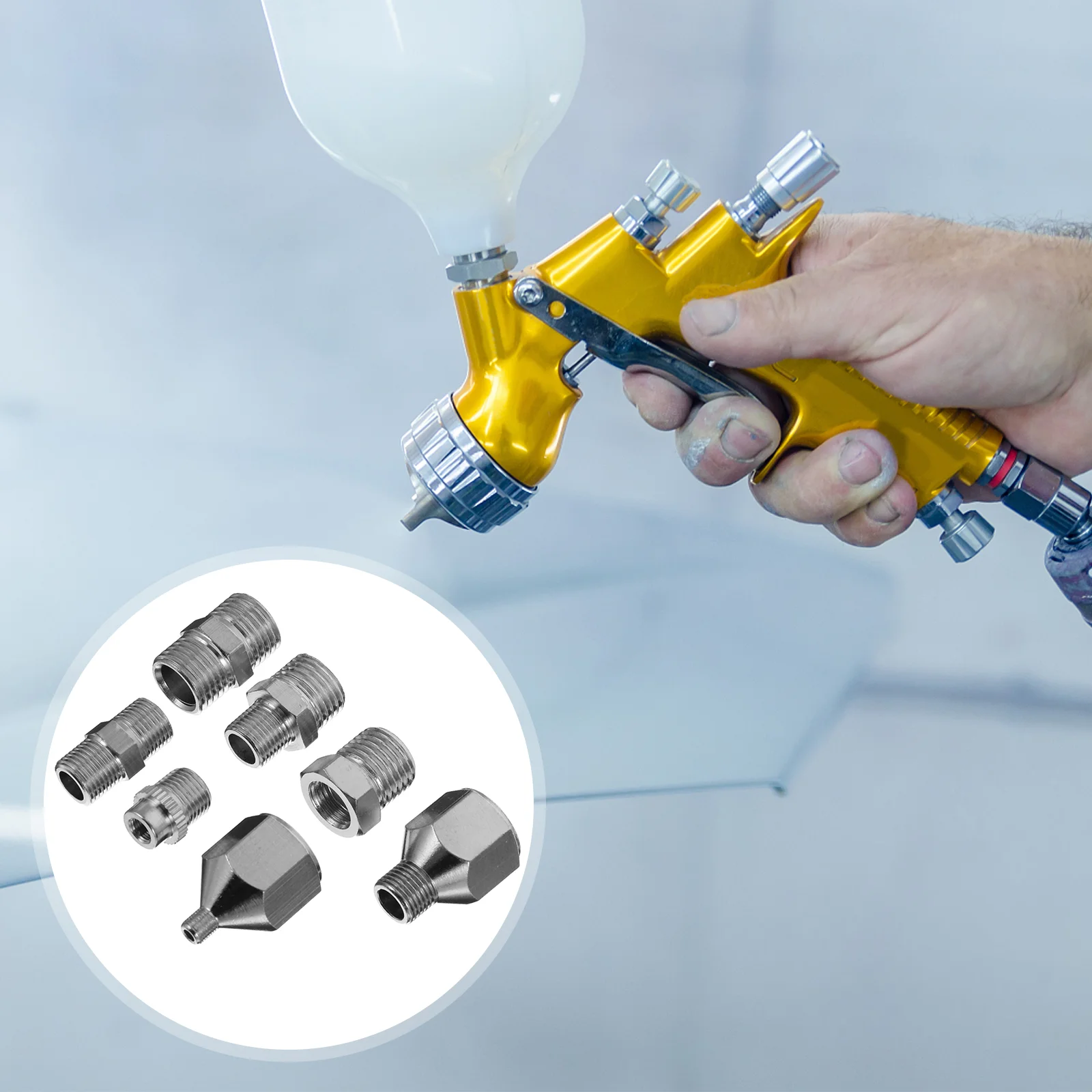 Kit adaptador De accesorios De aerógrafo, accesorios De conexión rápida, conector De manguera De Aire Acondicionado para juego De ramos