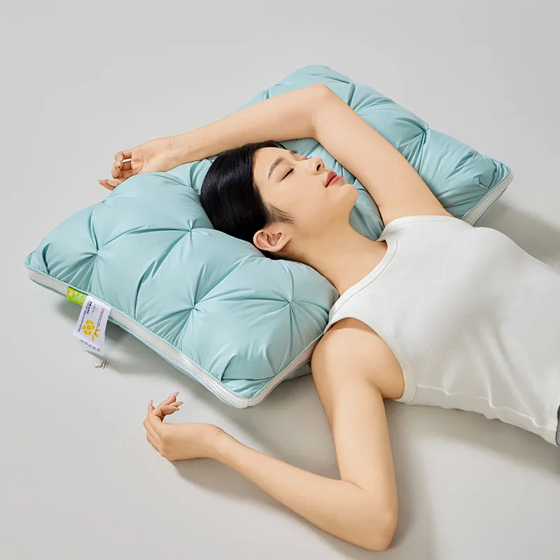 Washable Twist Pillow Core with Feather Cotton Hotel Pillow Single Soft Student Pillow Unflattenable Slow Rebound