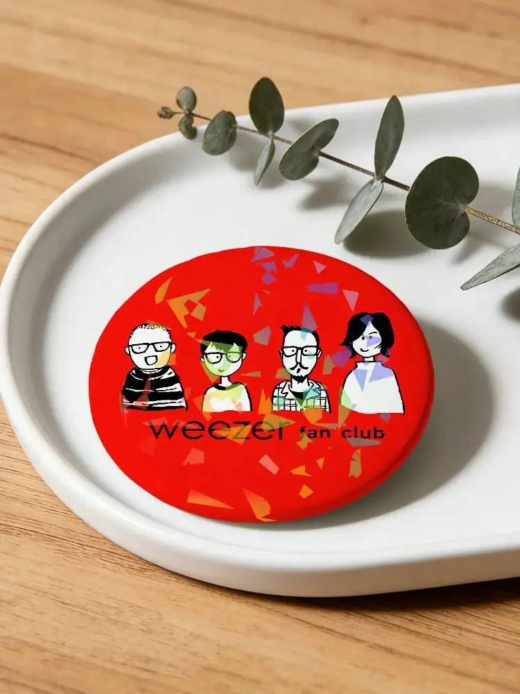Band W-Weezer Fashion Badges Round Laser Badge Brooch Backpack Accessories
