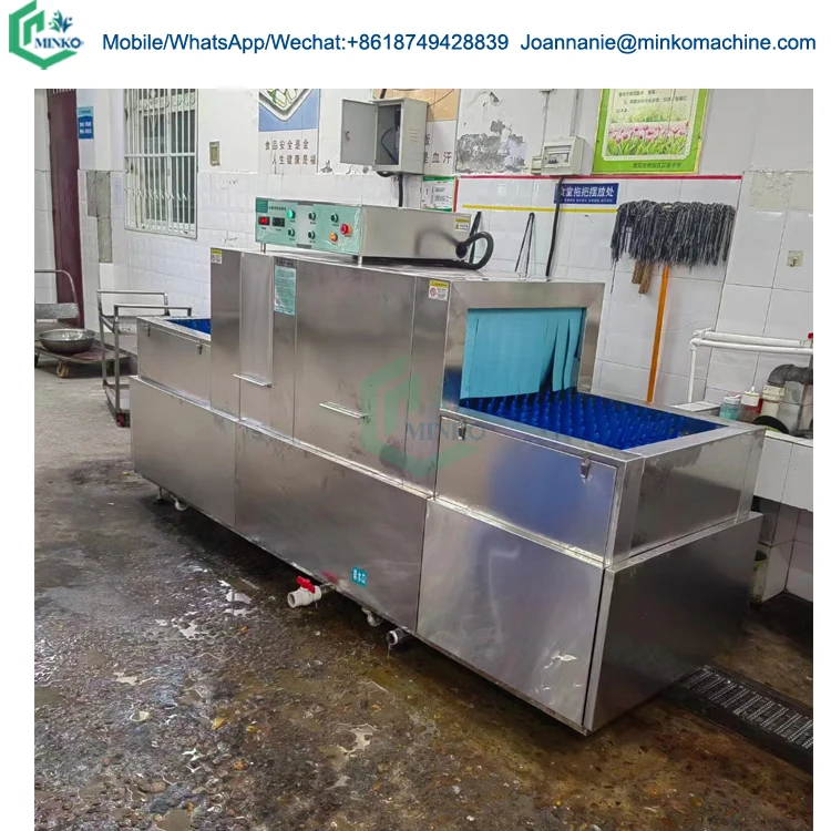 2.4m 3.5m 4.5m length easy operation commercial dishwashing drying and disinfection all-in-one automatic dishwasher