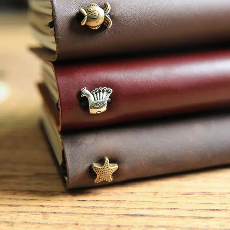 Colgante Retro de viaje para manualidades, accesorios de animales pequeños, decoración de cuaderno de cuero