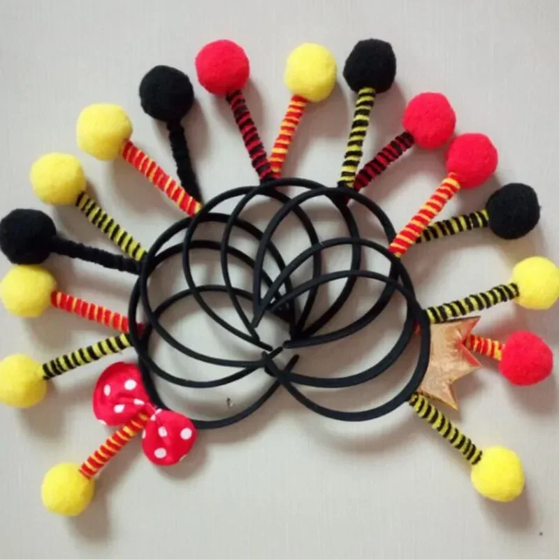 

20pcs Crown Bee Ladybug Headband Kids Performance Ant Antenna Hairband Headwear Birthday Party Favor Christmas Halloween