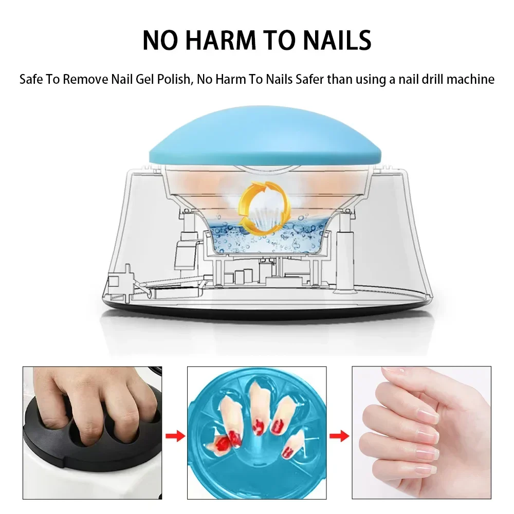 Kit de Verhéritage à Ongles à Vapeur, 36W, pour Enlever le Gel, le Polissage, Filles de Trempage Électrique, Outil d'Amélioration des Ongles pour Salons de Manucure à Domicile