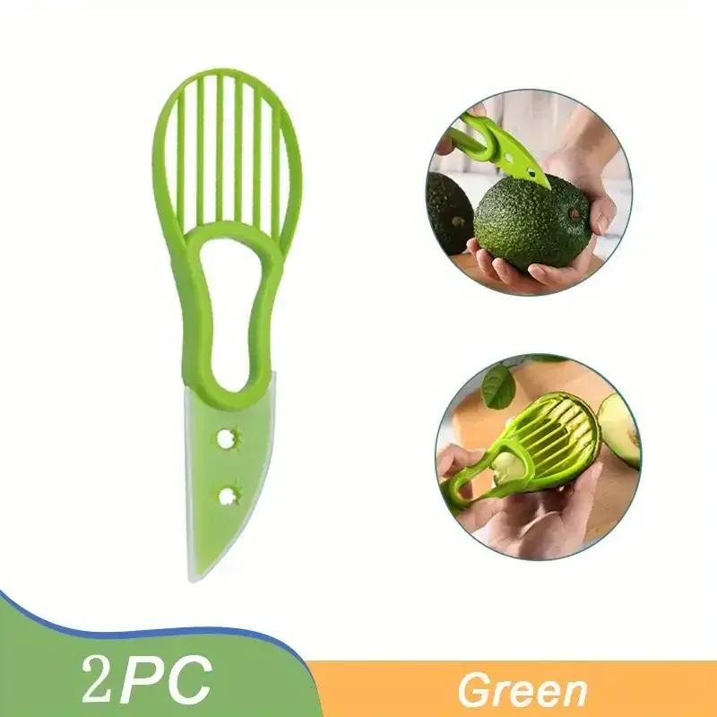 Plastic Avocado Slicer Corer Butter Fruit Peeler Cutter Pulp Separator Kitchen Vegetable Tool Home Accessory
