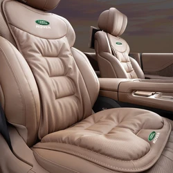 Car Logo Seat Cushion Velvet Booster Pad Breathable Seat Cover For Land Rover Freelander 2 L2 LF Discovery 3 4 L319 L462 Range R