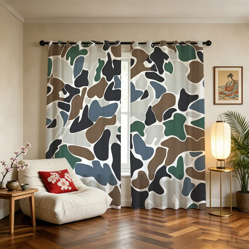 2Pcs Polyester Curtain Set,Machine Washable,Easy Hanging & Installation,85% Light Blocking,Paisley Pattern,Bedroom Decor
