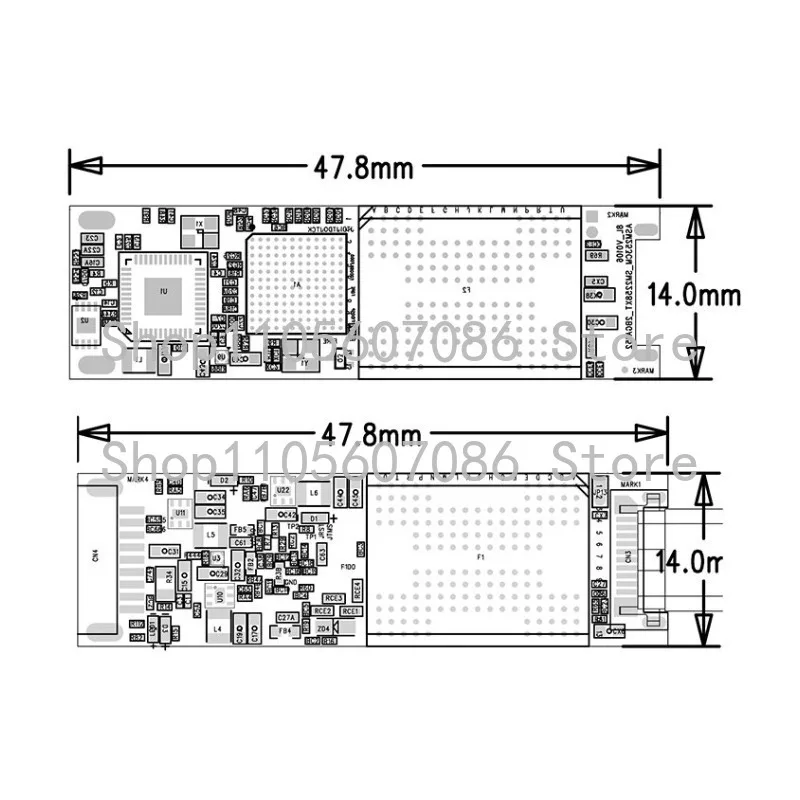 Main Control Board 2259XT2 Double Head Double Sticker Mobile Phone Computer Dual Purpose Large Capacity DIY High Speed USB Stick