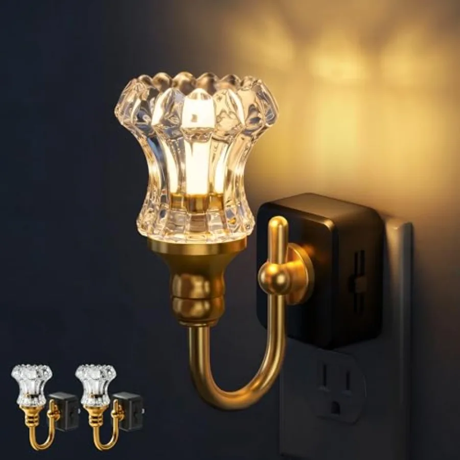 

LED Night Light, Night Lights Plug into Wall, 0-100LM Dimmable Nightlight, Dusk to Dawn Sensor, 3000K Soft White, Nightlights f