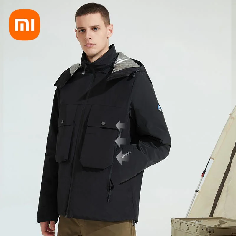 Xiaomi 2023 Supield Aerogel Warm Cold Resistant Cotton Coat Men Waterproof Hooded Parka Jacket Coat Winter Fashion Casual Parkas