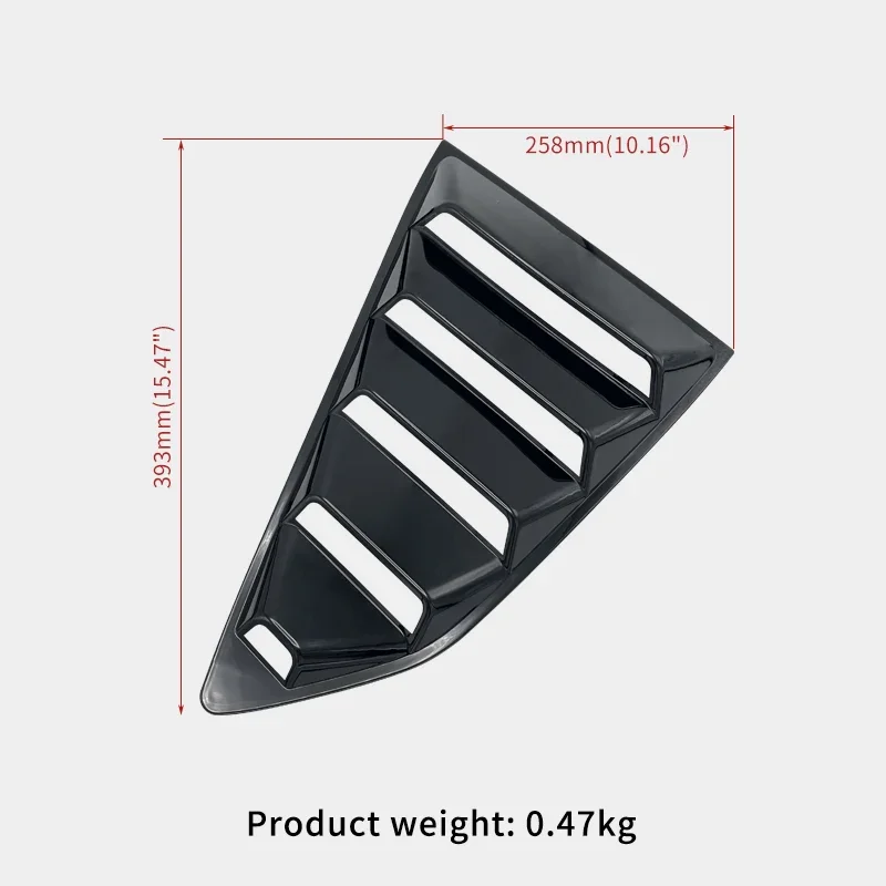 Rear Quarter Window Louvers For Chevrolet  Camaro 2016-2022 Rear Window Shutter Cover Trim 2 Pcs