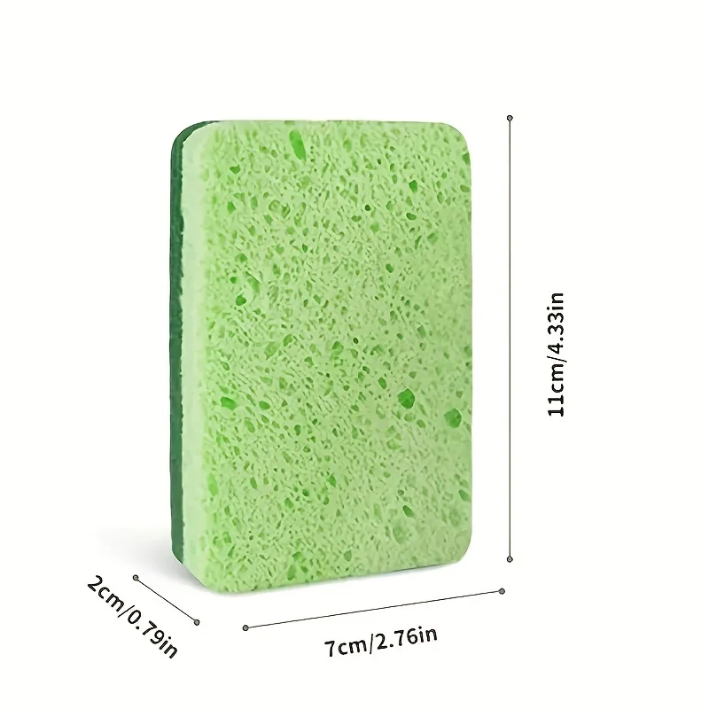 2/5/10 Pcs, Green Heavy Duty Scrub Sponge And Washing Pad - Ideal For Cleaning Kitchens, Utensils And Bathrooms - Reusable And D