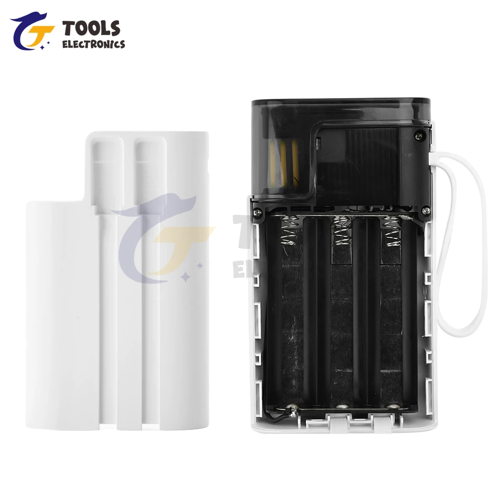 22.5W Power Bank Case No Soldering Camping Light Mobile Power Kit 3x18650 Battery Box with Cable DIY Charging Treasure