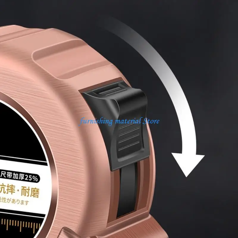 

Y5GD Locking Tape Measure with Nylon Coating, Waterproof Anti-corrosion Retractable Ruler Woodworking Measuring Tools
