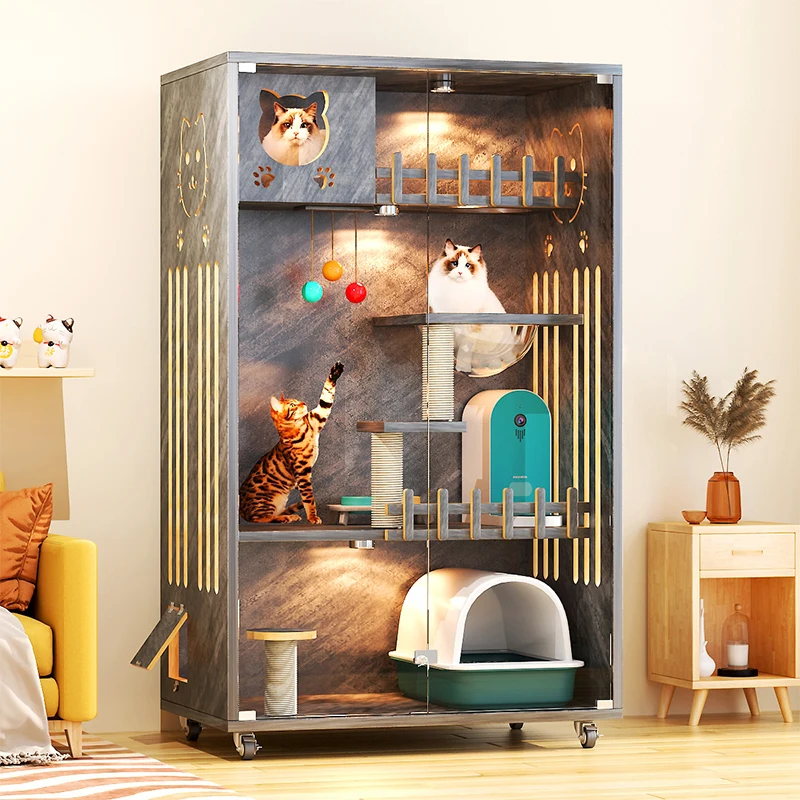 

Большая клетка для кошек из массива дерева, домик для кошек, очень большая деревянная вилла-клетка для животных, оптовая продажа от производителя, домик-капсула.