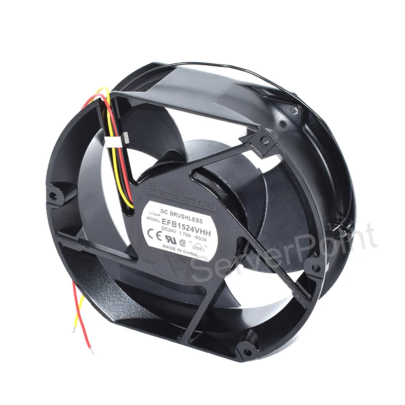 

New EFB1524VHH DC24V 1.7A 172*150*51MM 17250 17cm Three Lines High Speed Axial Cooling Fan