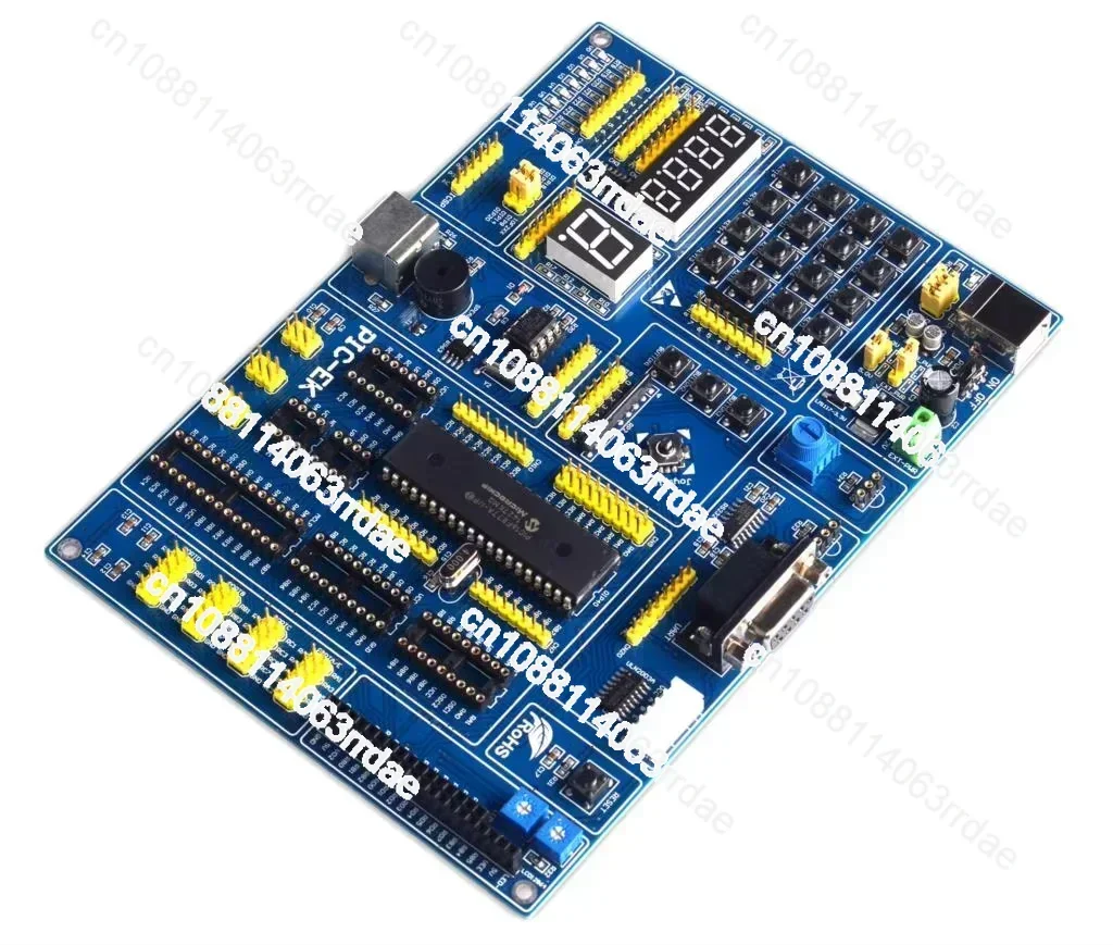 PIC Microcontroller Learning Development Board PIC-EK with PIC16F887 Microcontroller with Routines supports 8/14/18/20/28/40 pin