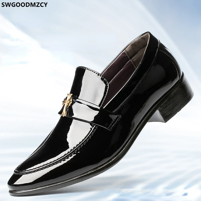 Coiffeur Italian Dress Office 2024 Loafers Men Luxury Patent Leather Shoes Men 2024 Slip on Shoes Men Business Suit Oxford Shoes