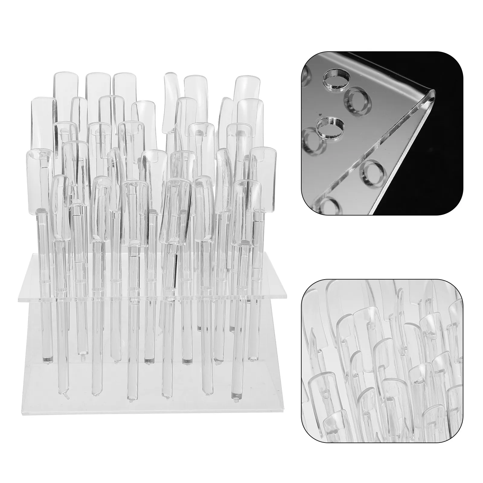 

Подставка-органайзер для образцов лаков на 32 отверстия, пластиковая, для демонстрации и хранения в салоне или дома