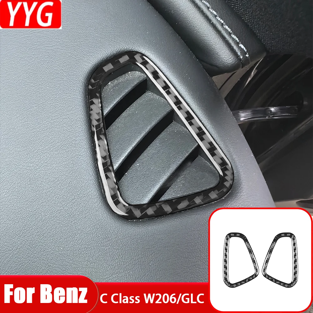 

Для Benz C Class 2022 — 2024 GLC 2023 2024 углеродное волокно, приборная панель, вентиляционная панель, наклейка, аксессуары для салона автомобиля, накладка, наклейка