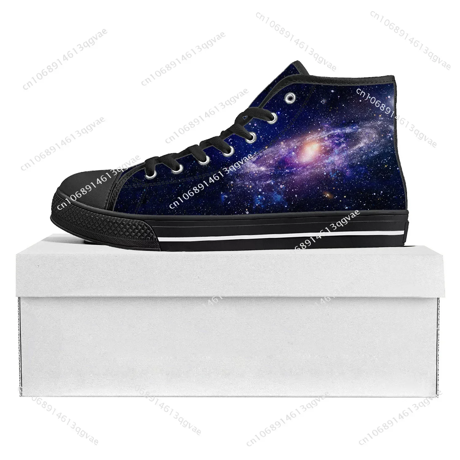 Galaxy Celestial High Top High Quality Sneakers Mens Womens Teenager Canvas Sneaker Casual Couple Shoes Custom Made Shoe Black