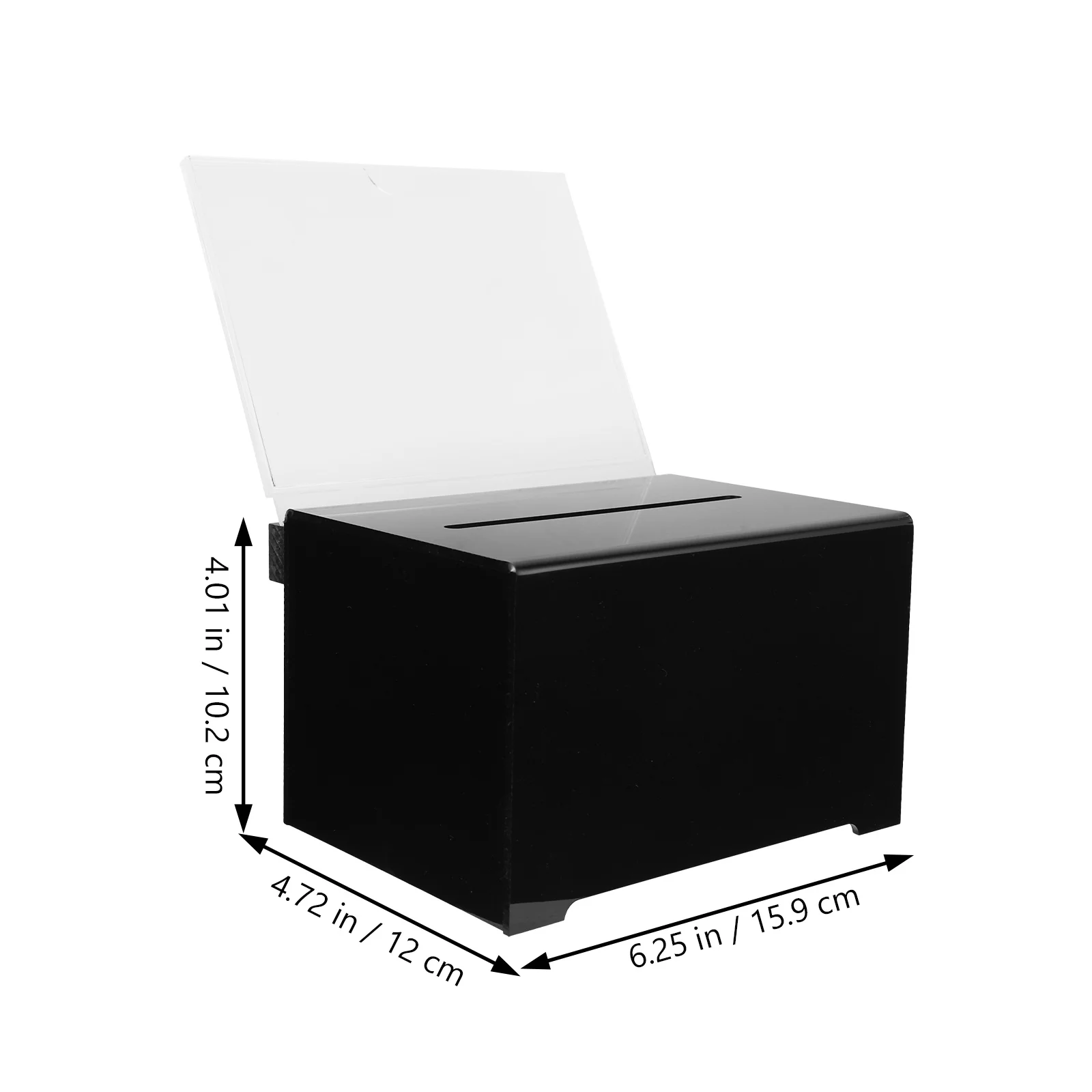 

Donation Box With Lock Acrylic Voting Fundraising Suggestion Box For Money Letters Ballots Collection Container