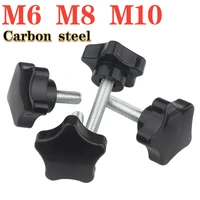 M4 M5 M6 M8 M10 M12 mango de plástico Pentagonal de acero al carbono flor de ciruelo Perno mecánico apretado a mano