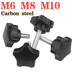 M4 M5 M6 M8 M10 M12 Carbon Steel Pentagonal Plastic Handle Plum Blossom Hand Tightened Bolt Mechanical Knob