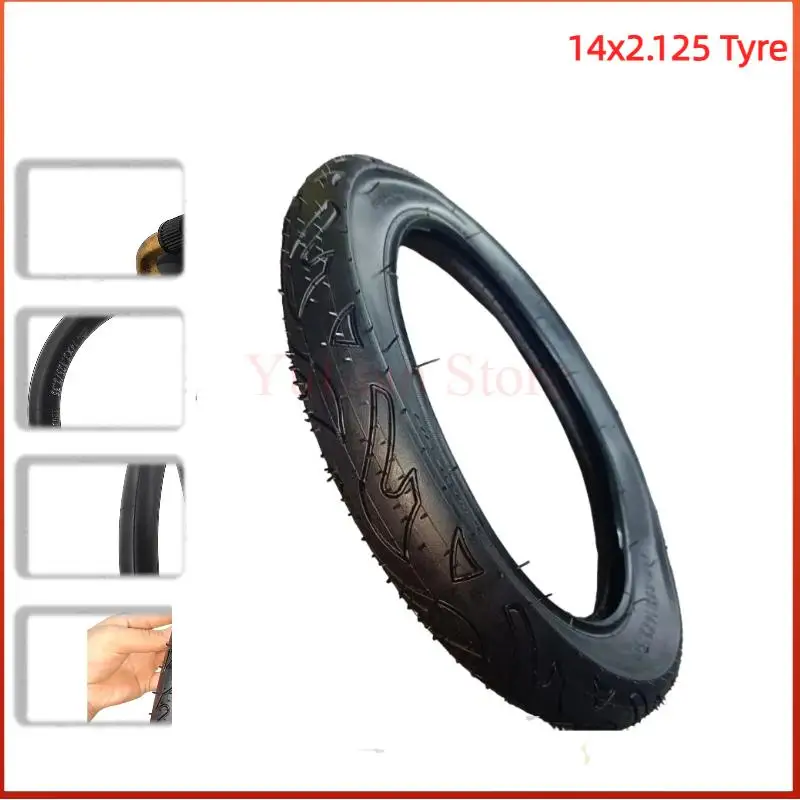 14x2.125 Tubeless-Reifen – ideal für 14-Zoll-Kinderfahrräder, E-Bikes und Roller
