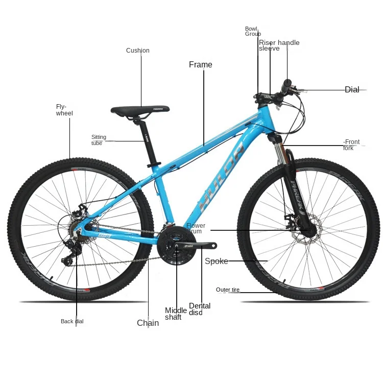 Aluminum alloy mountain bike 26inch 21-speed double disc brake bicycle adult bicycle shock-absorbing off-road MTB Bicycle aldult