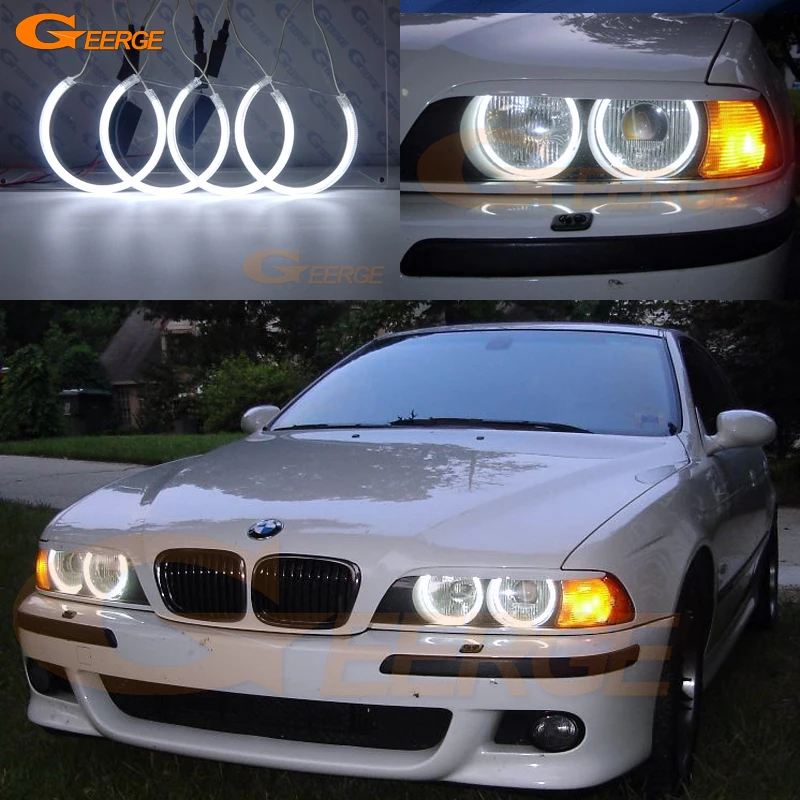 For BMW 5 SERIES E39 525i 528i 530i 540i 1997 1998 1999 2000 Excellent Ultra Bright CCFL Angel Eyes Halo Rings Kit Day Light