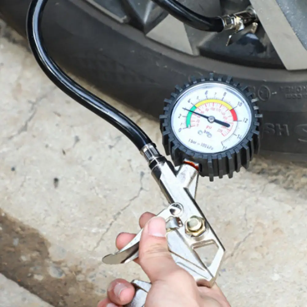 다기능 0-16Bar/0-220Psi 타이어 공기압 모니터링 게이지 테스터 공기 압축기 다이얼 미터 인플레이터 펌프 수리 도구 썸네일 6