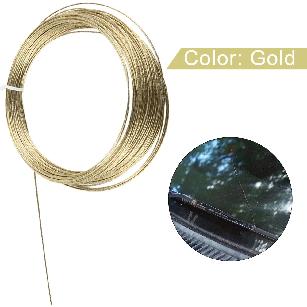 Wire Braiding Line Automotive Braided Cutting Glass Gold Roll Windscreen Windshield Thickness 0.8mm 22m Length