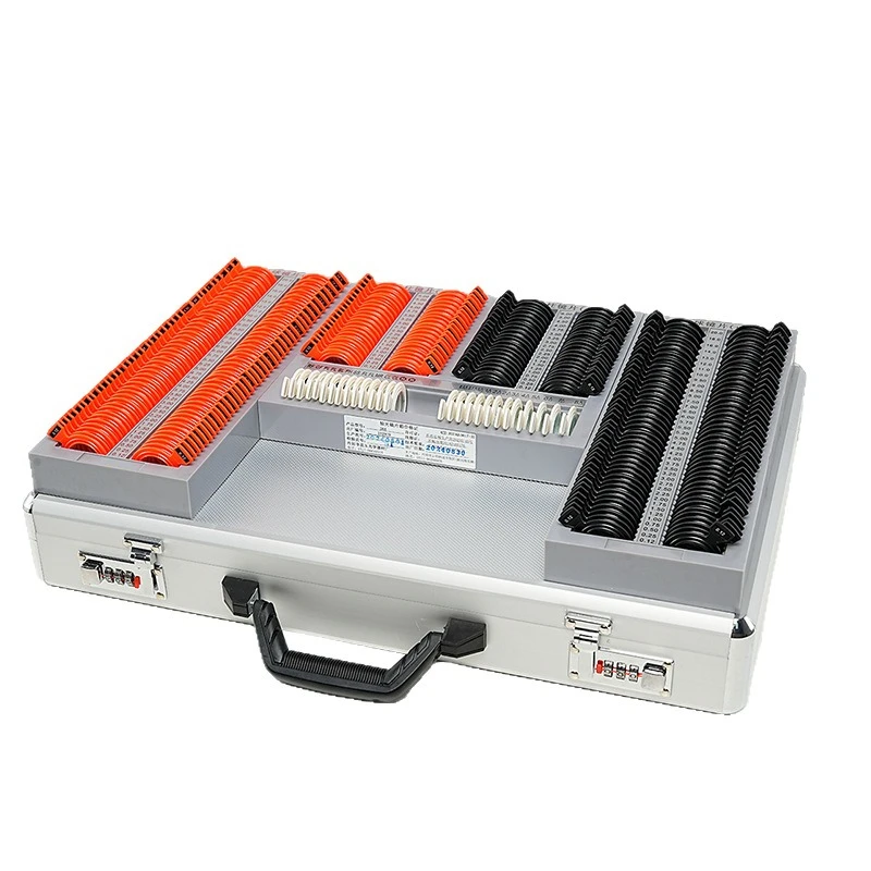 Glasses optometry equipment, optometry insert box, lens box 266 pieces plastic ring aluminum box set =