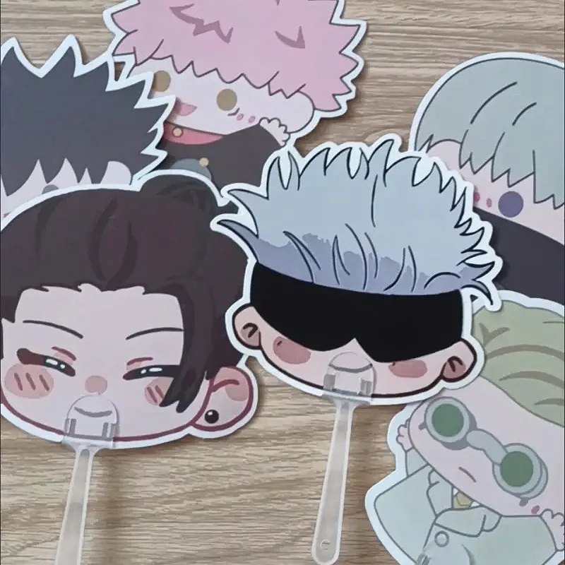 6Pcs/Lot Cute Cartoon Handheld Mini Fan Kawaii Hand Fan Dance Wedding Gift